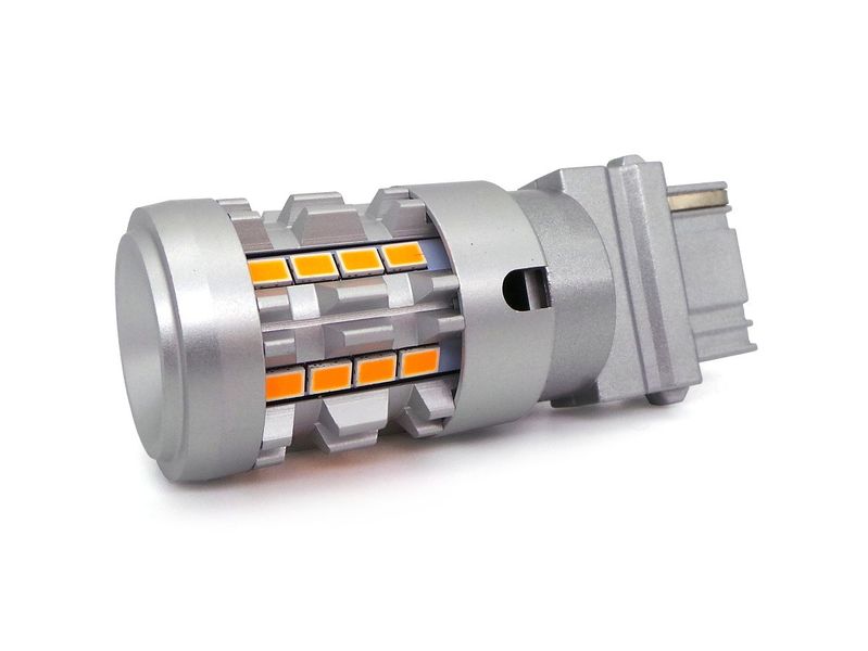 żarówka LED 3156, P27W 12-24V bez błędu pomarańczowa 100% CANBUS zdjęcie 1