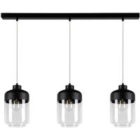 Lampa wisząca AMARETTO 15790304 loftowa szklany zwis przezroczysty czarny
