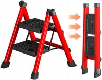 Magazynowa Drabina Składana Taboret Składany 2w1 Drabinka Aluminiowa Mocna