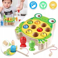 GRA WĘDKARSKA DREWNIANY NAUKA MAGNETYCZNY ZABAWKI EDUKACYJNE W PRZEDSZKOLU