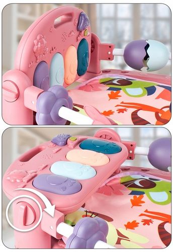 MATA EDUKACYJNA INTERAKTYWNA Z PIANINKIEM GRZECHOTKI GRYZAKI DLA NIEMOWLĄT na Arena.pl