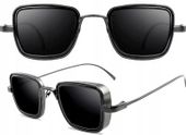 Okulary Duże Unisex Przeciwsłoneczne Pilotki Retro