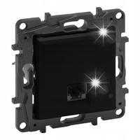GNIAZDO KOMPUTEROWE 1x RJ45 KAT. 6A UTP LEGRAND NILOE STEP 863567B CZARNE