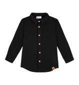 Koszula chłopięca bawełniana czarna 128/134