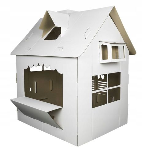 Kartonowy Domek do malowania i samodzielnego złożenia Kwiaciarnia Tektorado na Arena.pl