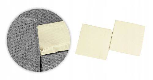 Komplet mebli ogrodowych z technorattanu ławka stolik krzesła szary MultiGa na Arena.pl