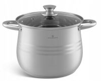 GARNEK STALOWY Z Pokrywką Głęboki Wysoki Beczułka 8,8l 24cm 534