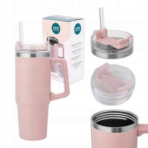 Kubek termiczny bidon butelka termiczna do samochodu ze słomką Altom 880 ml na Arena.pl