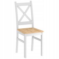 krzesło carlo białe (siedzisko dąb złoty craft)