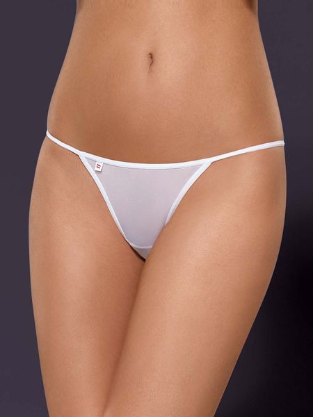 Luiza stringi białe - z efektownym wzorem z tyłu Obsessive L/XL zdjęcie 1