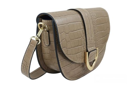 Listonoszka damska croco - Beżowa na Arena.pl