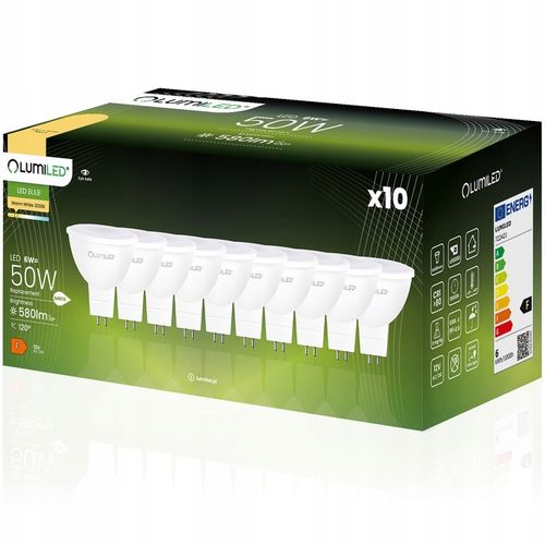 10x Żarówka LED MR16 6W = 50W 580lm 12V LUMILED na Arena.pl