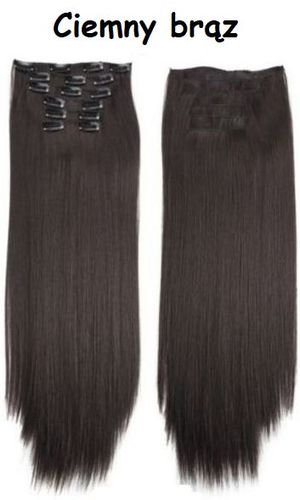 KOLORY różne CLIP IN 6 taśm doczepiane włosy pasemka 60cm jak NATURALNE na Arena.pl