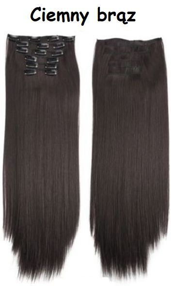 KOLORY różne CLIP IN 6 taśm doczepiane włosy pasemka 60cm jak NATURALNE zdjęcie 4