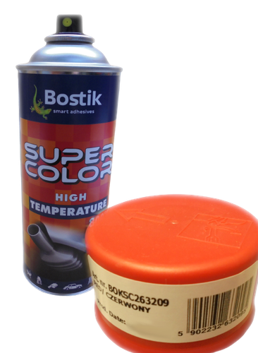 FARBA W SPRAYU LAKIER WYSOKOTEMPERATUROWY HIGH TEMPERATURE CZERWONY 400ML na Arena.pl