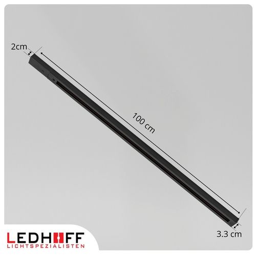 Szyna oświetleniowa LED szynoprzewód 1m czarna LISTWA z miejscem na na Arena.pl