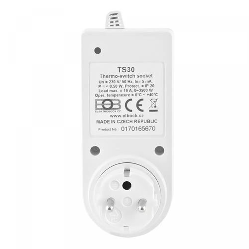TERMOSTAT REGULATOR TEMPERATURY DO GNIAZDKA TS30 na Arena.pl