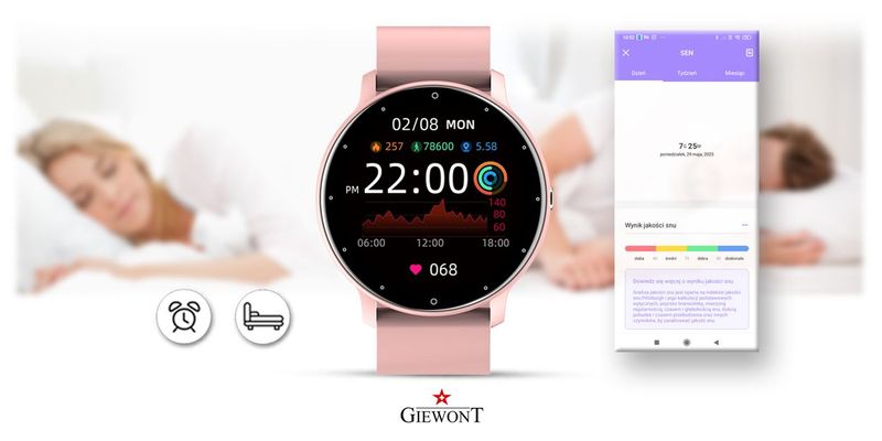 Smartwatch Giewont GW120-1 Różowy zdjęcie 9