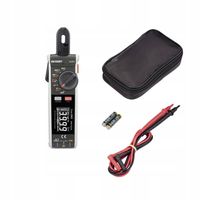 Miernik cęgowy MULTIMETR 600V CAT III True RMS LATARKA 40 A wąskie kleszcze