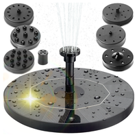Fontanna solarna ogrodowa - 7 wymiennych końcówek