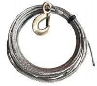 LINA DO WCIĄGARKI WYCIĄGARKI HAK STALOWA 5m 450kg