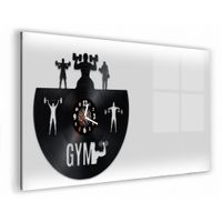 Zegar Ścienny z płyty winylowej na lustrze SPORT 48 wzorów 59x29 cm