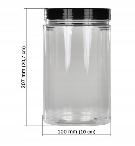 Pojemniki słoiki plastikowe 1,5L mąkę 1500ml x 9 na przyprawy makaron mąkę na Arena.pl