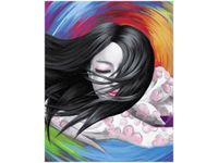 OBRAZ STEREO WOMAN TWARZ ABSTRAKCJA MULTIKOLOR