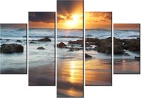 105CM 150CM OBRAZ 5 ELEM WSCHÓD SŁOŃCA OCEANEM DRUK