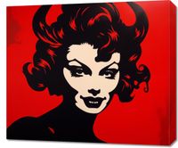 Obraz 70x60cm Czerwona Diablica