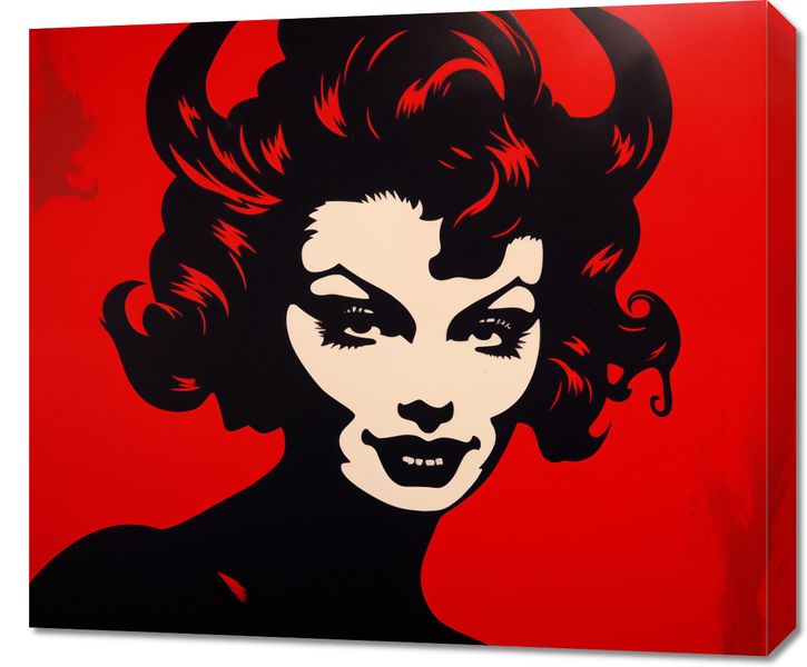 Obraz 70x60cm Czerwona Diablica zdjęcie 1