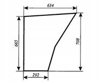 szyba drzwi dolne - drzwi dół ciągnika URSUS 6014 kabina Sokółka