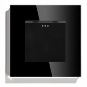 WŁĄCZNIK WYŁĄCZNIK ŚWIATŁA SZKLANY POJEDYNCZY SCHODOWY CZARNY