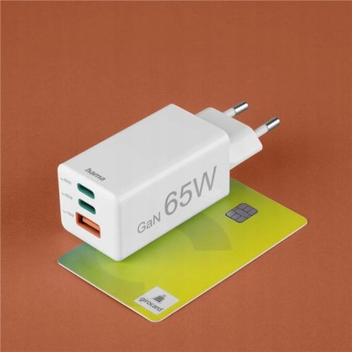 Ładowarka sieciowa HAMA 65W PD USB-C USB-A Biały na Arena.pl