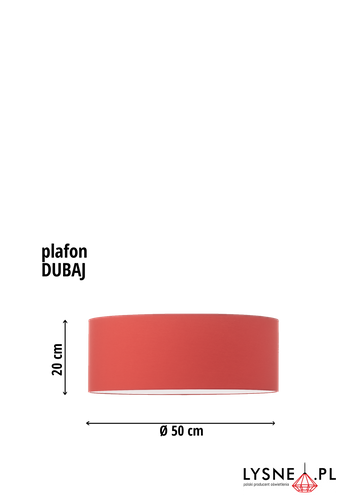 Czerwony plafon DUBAJ  fi- 50cm E27 na Arena.pl