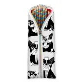 Piórnik Buldog Francuski – Etui na kredki dla dziewczynki