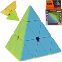 SENSORYCZNA KOSTKA TRÓJKĄTNA PIRAMIDA LOGICZNA UKŁADANKA ZABAWKA EDUKACYJNA