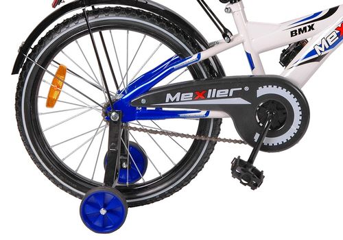Rower 20 MEXLLER BMX biał/nieb + koszyk  16r na Arena.pl