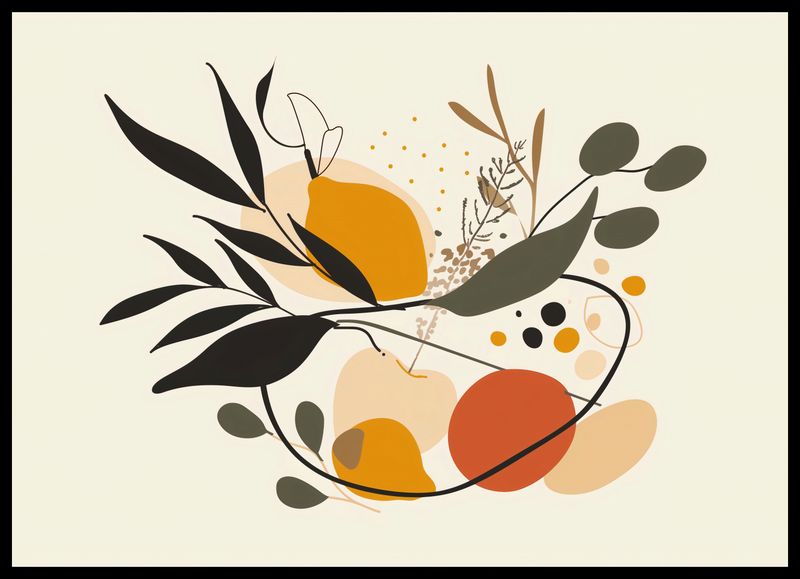 Plakat 70x50cm Botaniczny Wir zdjęcie 2