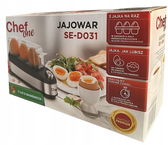 ChefOne SE-D031 jajowar do gotowania jajek automat do jaj na 3 sztuki zdjęcie 3