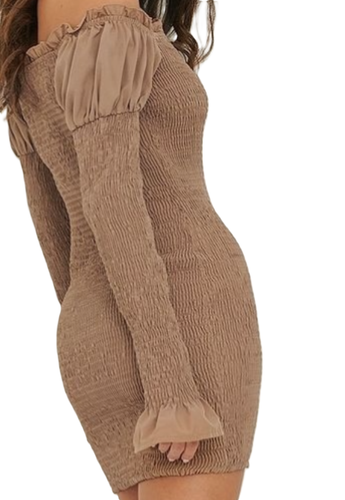 Sukienka z marszczeniami na ramionach NA-KD 38 na Arena.pl