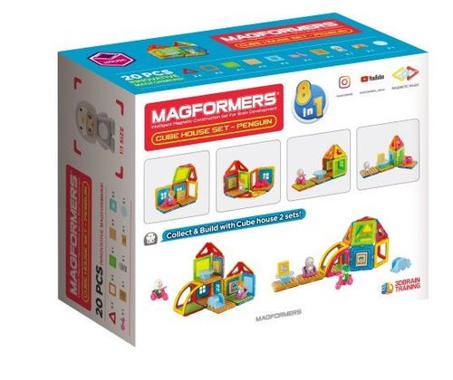 Klocki Magnetyczne Cube House Pingwin na Arena.pl