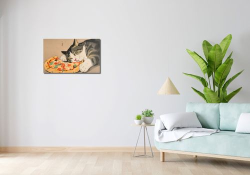 Obraz 70x40cm Pizza Dla Kota na Arena.pl