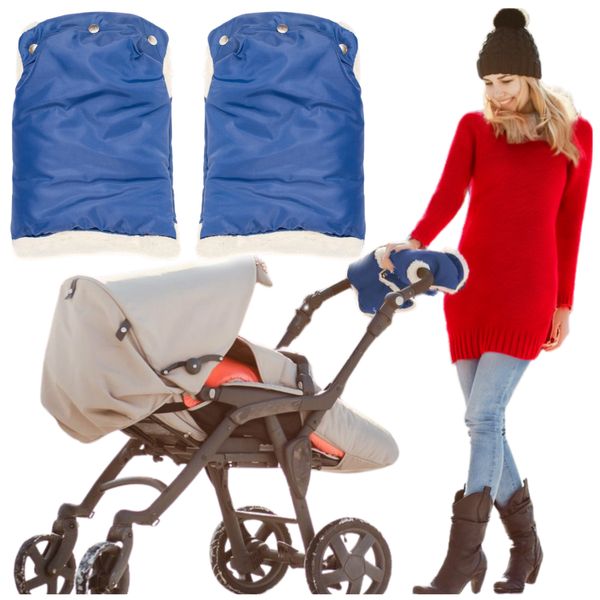 Mufka do wózka rękawice granatowe STARKY zdjęcie 1