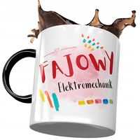 Kubek Czarny Dla Elektromechanika Fajowy Prezent Z Nadrukiem Ze Zdjęciem