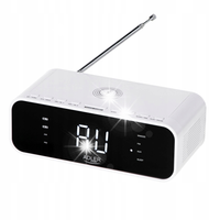 Radio Radiobudzik Ładowarka Bezprzewodowa FM/USB/AUX Adler