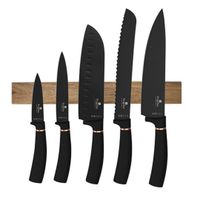 zestaw 5 noży kuchennych z listwą berlinger haus bh-2884 black rose