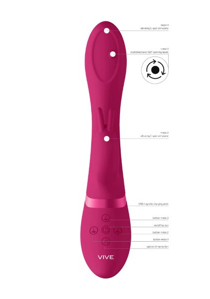 Mira - Spinning G-Spot Rabbit - Pink zdjęcie 6