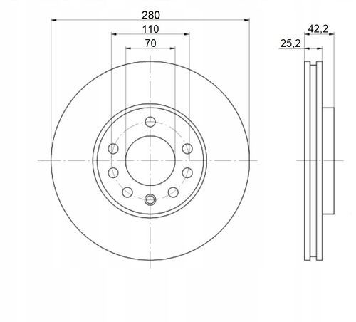 TARCZA HAM PRZOD 280X25.2 V MIKODA na Arena.pl