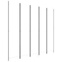 Parawan 5-panelowy, biały, 250x220 cm, tkanina